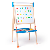 Tabule Woody \"ABC\" s písmeny, s rolí papíru a kelímky