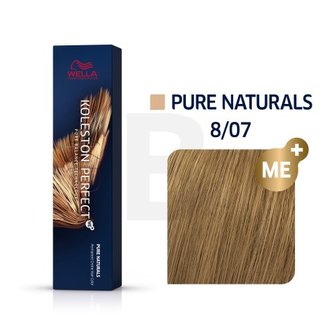 Wella Professionals Permanentní barva na vlasy Koleston Perfect ME™+ Pure Naturals 60 ml Odstín 8/07 woman