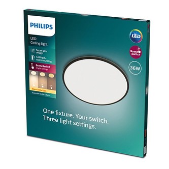 Superslim SVÍTIDLO STROPNÍ LED 36W 3600lm 2700K, černá
