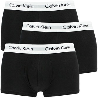 Calvin Klein Pánské Boxerky Cotton Stretch Low Rise Trunk Black 3Pack Velikost: M