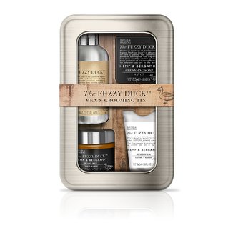 The Fuzzy duck pánský dárkový set péče o vousy a mýdla v plechové krabičce