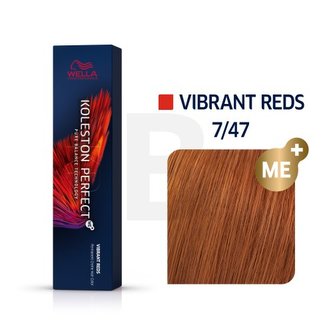 Wella Professionals Permanentní barva na vlasy Koleston Perfect ME™ Vibrant Reds 60 ml Odstín 7/47 woman