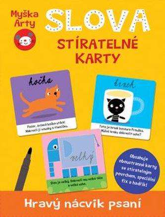 Myška Arty Slova - stíratelné karty