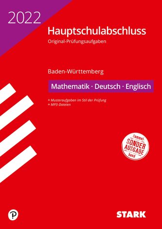 STARK Original-Prüfungen Hauptschulabschluss 2022 - Mathematik, Deutsch, Englisch 9. Klasse - BaWü