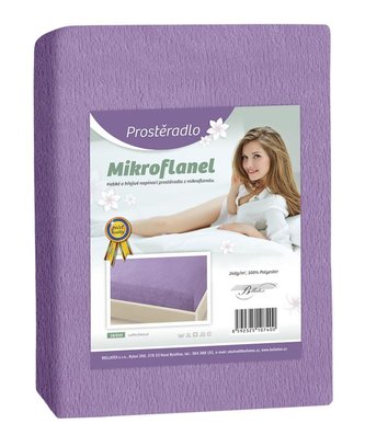 Prostěradlo Mikroflanel - světle fialová - 90x200 cm