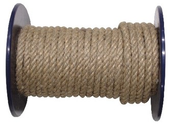 šňůra přírodní 5mm stáčená s PP (100m)