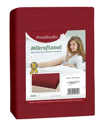 Prostěradlo Mikroflanel - vínová - 90x200 cm