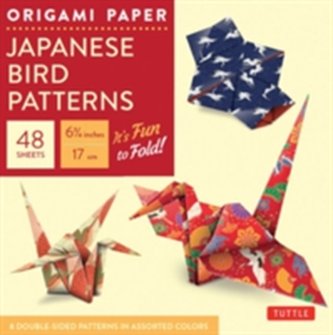 Origami Paper - Japanese Bird Patterns - 6 3/4\" - 48 Sheets