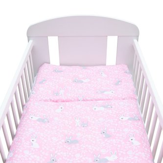 2-dílné ložní povlečení New Baby 90/120 cm Králíčci růžový