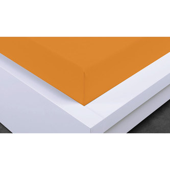 Napínací prostěradlo Jersey 180x200 cm, zlatá, bavlna