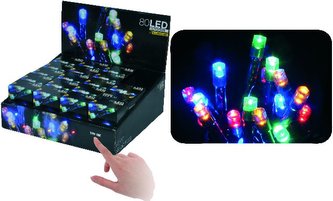 Světla vánoční barevná 80 LED žárovek, 8 m