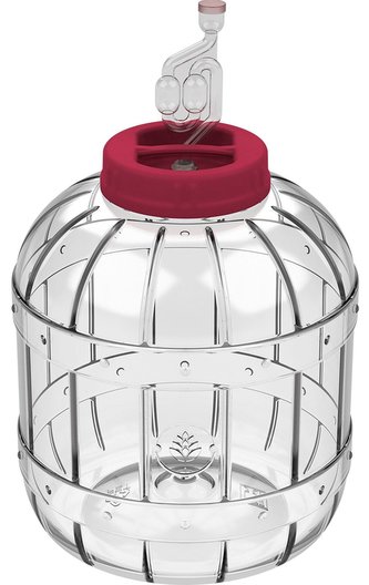 Demižon 8 l s víčkem fermentační čirý plast