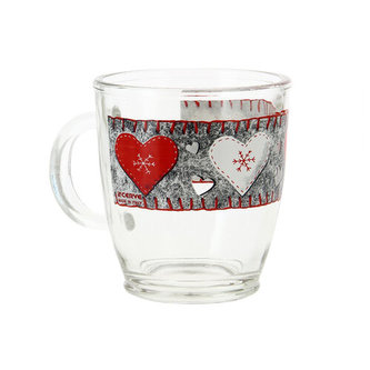 Hrnek 380 ml CHRISTMAS HEARTS 2 ks