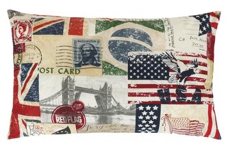 Polštářek RETRO - vlajky - 40x65 cm