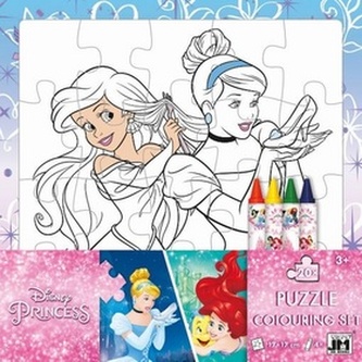 Princezny - Omal. puzzle s voskovkami