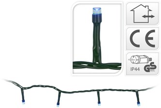 Světla vánoční 40 LED modrá vnitřní i venkovní 3 m