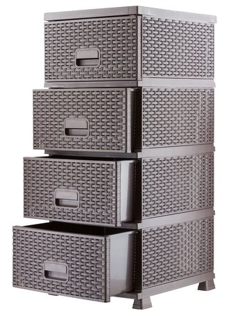 Komoda polyratan 44x37x90,5 cm RAF wenge