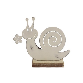 Dekorace hlemýžď kovový