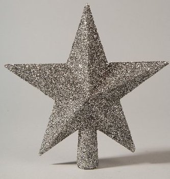Špice vánoční hvězda 19 cm  stříbrná