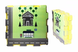 Pěnové puzzle 9ks CITY