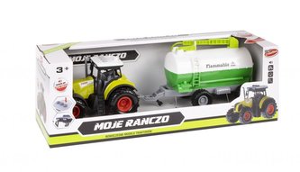 Traktor s cisternou hořlaviny - světlo, zvuk