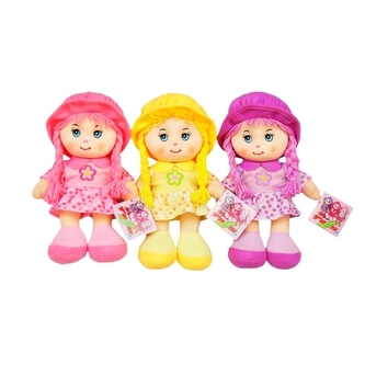 Textilní panenka - 3 barvy