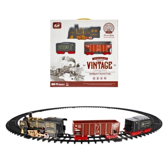 Vláček s kolejnicemi na baterky so svetlom a zvukom