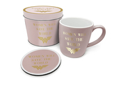 Dárkový set v plechové krabičce DC Comics|Wonder Woman: Women Will Save The World (objem hrnku 370 ml)