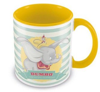 Keramický hrnek Disney|Dumbo: The Fliyng Elephant (objem 315 ml) žlutý
