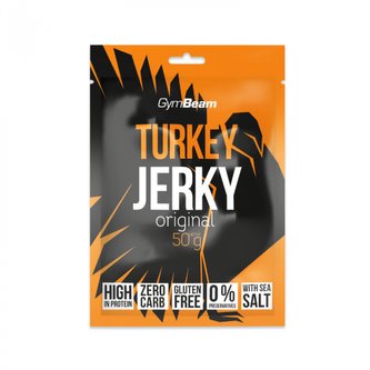 Sušené maso Turkey Jerky - GymBeam - originál - 50 g