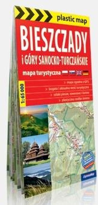 Bieszczady i Góry Sanocko-Turczańskie foliowana mapa turystyczna 1:65 000 Bieszczady i Góry Sanocko-Turczańskie foliowana mapa turystyczna 1:65 000