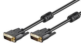 Kabel DVI-D(M) - DVI-D(M), dual link, s ferity, 10m, zlacené konektory