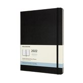 Moleskine Měsíční diář 2022 tvrdý černý XL