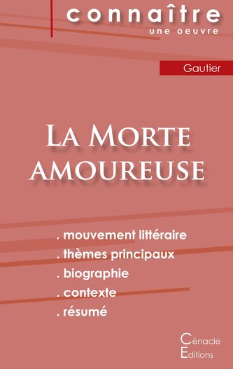 Fiche de lecture La Morte amoureuse de Théophile Gautier (Analyse littéraire de référence et résumé complet)