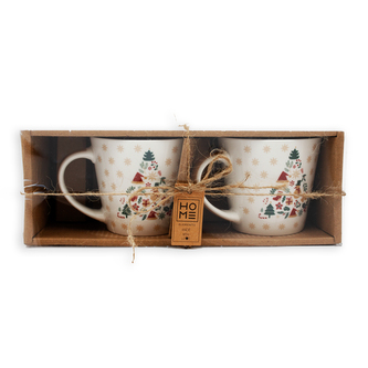 Sada dvou hrnků 340 ml, v krabičce, Vánoce