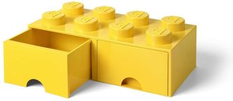 Úložný box LEGO s šuplíky 8 - žlutý