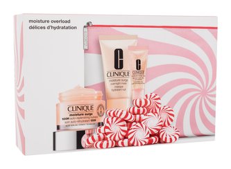 Clinique Moisture Surge hydratační pleťový krém Moisture Surge 100H Auto-Replenishing Hydrator 50 ml + pleťová maska Moisture Surge Overnight Mask 30 ml + oční gel Moisture Surge Eye 96-hour Hydro-filler Concentrate 5 ml + kosmetická taštička