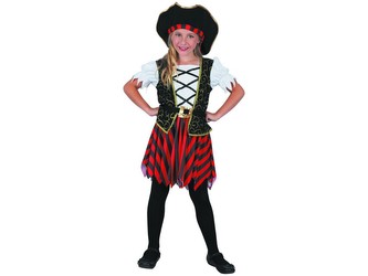 Šaty na karneval - pirátka, 110-120 cm