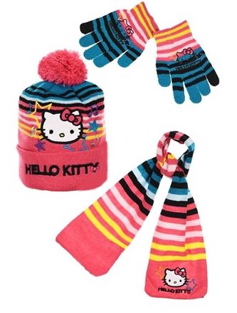 ŠÁLA, ČEPICE A RUKAVICE HELLO KITTY - velikost 54