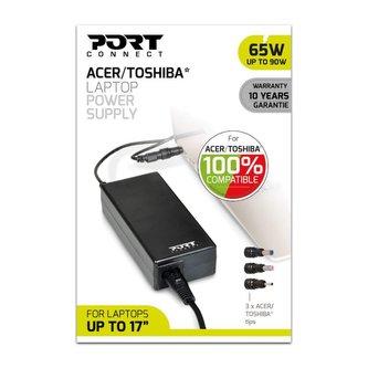 PORT CONNECT ACER/TOSHIBA napájecí adaptér k notebooku 65W (max.90W), 3x Acer/Toshiba konektor