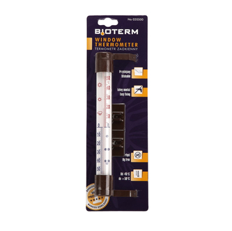 Teploměr venkovní samolepící 23x2,6 cm (mix barev)