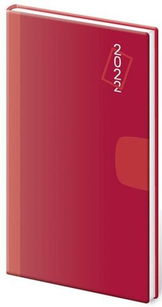 Diář 2022 Vario - Red, týdenní kapesní