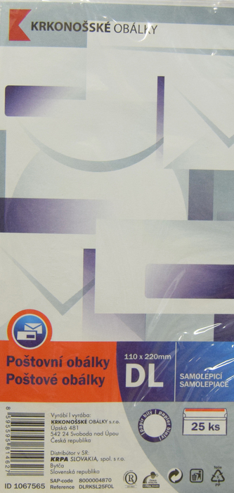 Herlitz - Kanc.obálkyDL/25 SL fol.KR