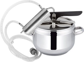 Biowin Nerezový destilační přístroj 7l + tlakový hrnec 2v1