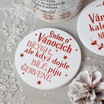 Podtácek 'BÍLÉ VÁNOCE'