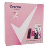 Rexona Motionsense sprchový gel Orchid Fresh 250 ml + antiperspirant Invisible in Black & White Clothes 150 ml + sportovní pouzdro na mobil