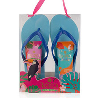 Accentra Dárková sada tělové péče s žabkami Tropica woman