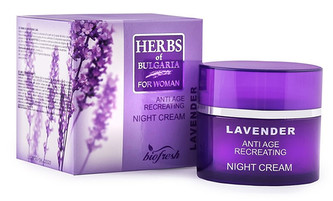 HERBS OF BULGARIA - LAVENDER Noční krém proti stárnutí pleti z levandule 50 ml