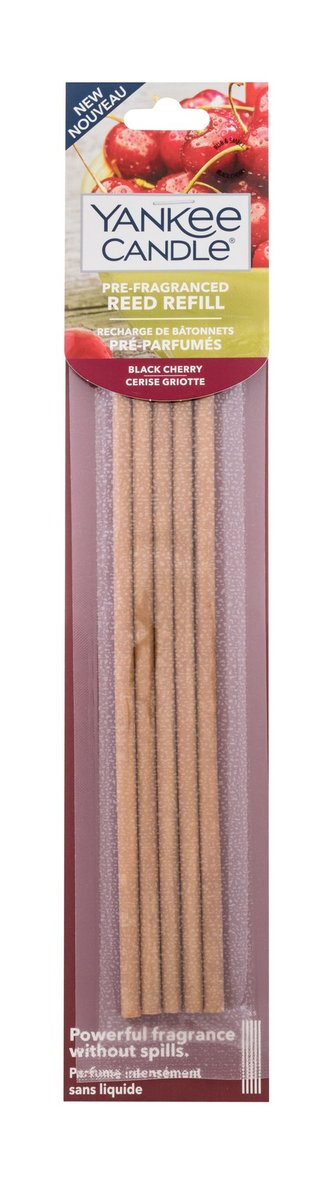 YANKEE CANDLE Pre-Fragranced Black Cherry voňavé tyčinky náplň 5 stébel