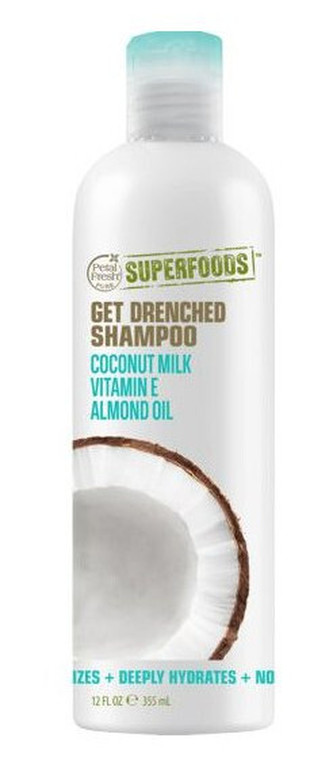 SUPERFOODS Get Drenched šampon - kokosové mléko, vitamín E a mandlový olej 355 ml
